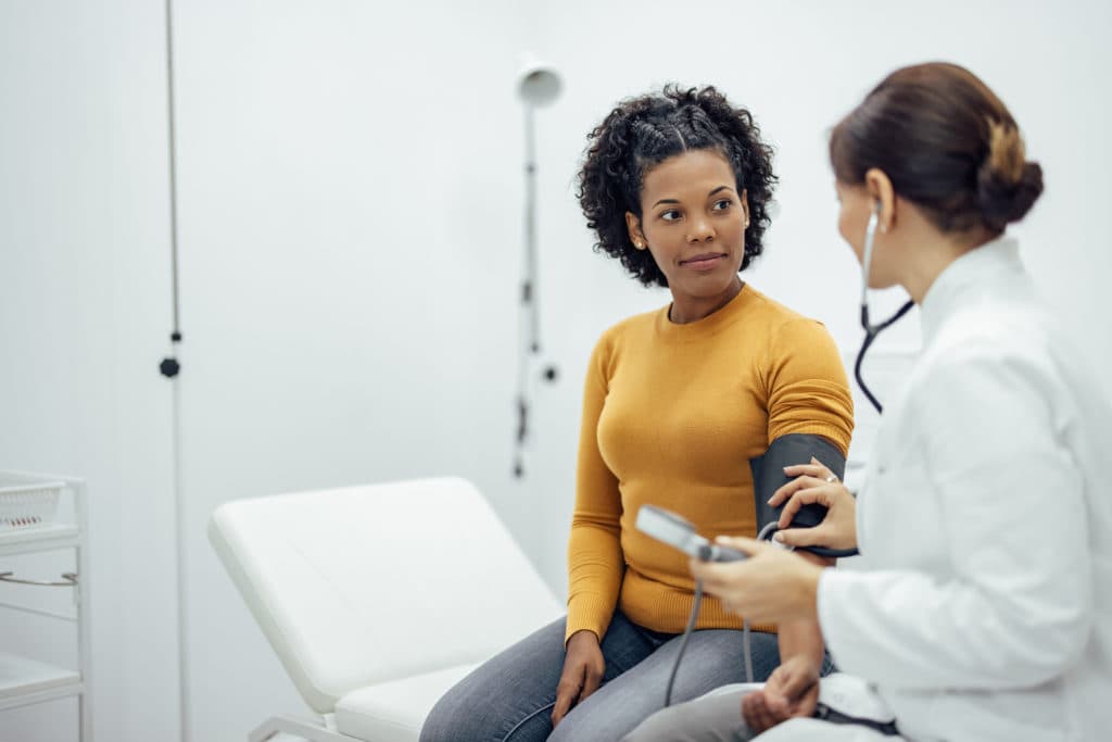 doctor and patient during an exam