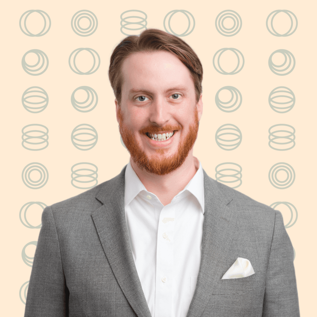 mark jablonowski headshot with logo background